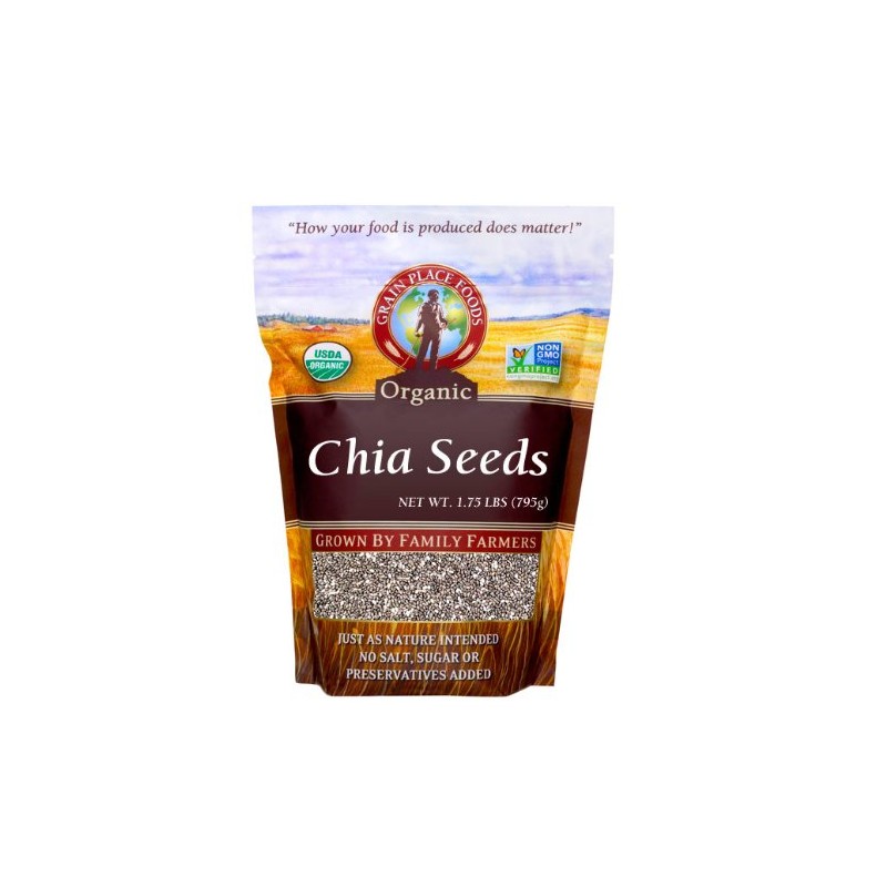 Grain Place Foods Non-GMO Organic Chia Seed 28oz Bag
