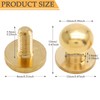 Moicstiy 15Set 10mm Round Head Button Studs Solid Brass Button