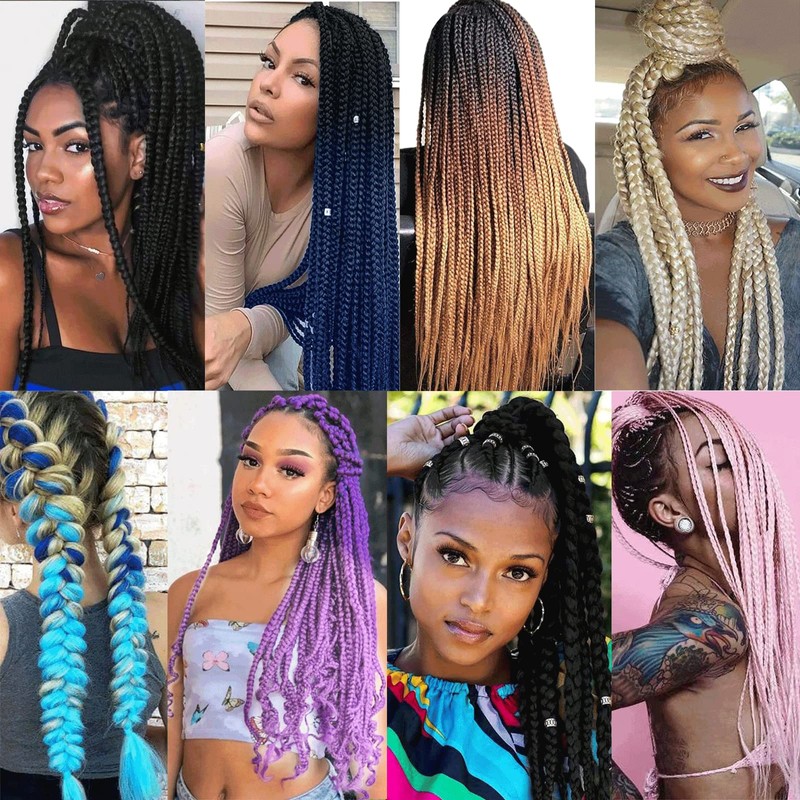 Xtrend 24Inch 3packs Jumbo Braiding Hair Pink to Purple Kanekalon