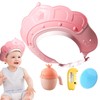 Bathing Hat,Hair Washing Shield with Water Temperature Gauge and Shampoo