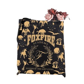 WCGXKO Book Lover Gift Foxfire Academy Keeper Of The Lost Cities Bookish Tote Bag (T-Foxfire)