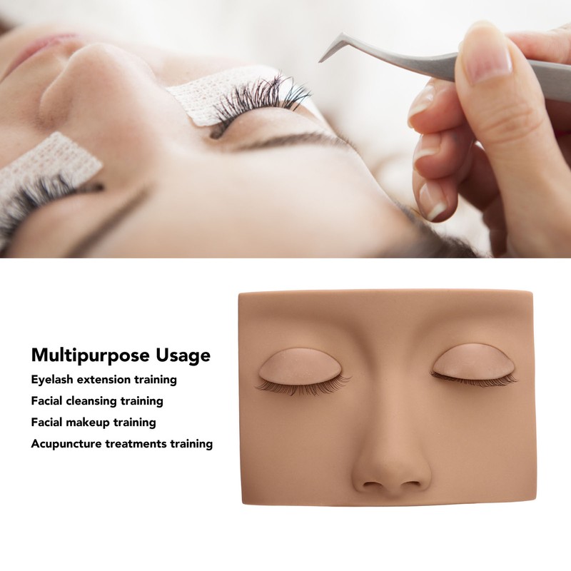 Lash Mannequin Head Removable Silicone Replacement Eyelash Mannequin Head for