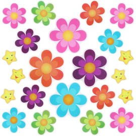 26 Pieces Flower Non Slip Stickers for Bathtub Daisy Non Slip Shower Sticker Adhesive Star Flower Cute Bathtub Decals with Bright Colors, Bath Tread for Bathroom and Other Slippery Surfaces(Colorful)
