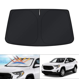 KUST Parasol para parabrisas GMC Terrain 2018-2023, protector de visera plegable que bloquea los rayos UV para mantener tu coche fresco