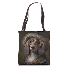 Royal Dachshund: Aristocratic Pup with Regal Sophistication Tote Bag