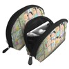 Sazae-san Pouch with Coin Purse, Storage Pouch, Wallet, Portable, Functional,