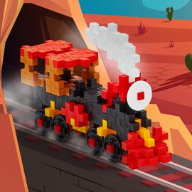 PLUS PLUS - Train - 70 Piece Tube, Construction Building Stem/Steam Toy, Interlocking Mini Puzzle Blocks for Kids