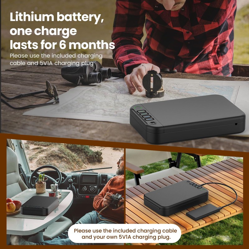 Gun Safe, Upgrade APP Control Portable Small Pistol Safe Travel
