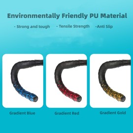 SUKOUSRAM Bike Bar Tapes PU+EVA Gradient Bright Color Tapes with Plugs Self-Adhering Tape for Road Bicycle Mountain MTB Cycling,Multicolored