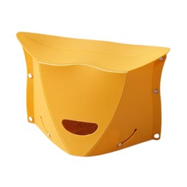 Folding Portable Camping Hiking Stool with Handbag Function - Lightweight Collapsable Travel Chairs for BBQ, Library & Backpacking - Outdoor Ultralight Mini Step Stool Foldable(Yellow Large)