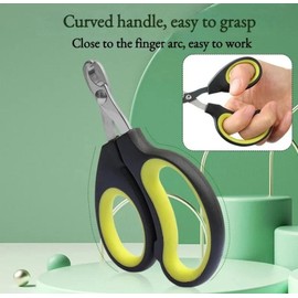 Dog Nail Trimmers and Cat Nail Clipper Set - Professional Dog Nail Clippers for Small Breeds, Heavy Duty Pet Trimmers, Safe Cat Claw Clippers, Ideal for Cats, Dogs, Puppies, (Black/Yellow)