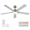 52 Inch Ceiling Fans with Lights and Remote, Brushed Nickel