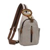 KouLi Buir Canvas Sling bag,Small Crossbody Backpack,Convertible Chest Bag Casual