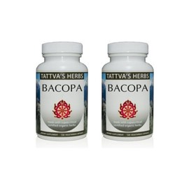 Tattva's Herbs Bacopa Monnieri Supplement, Brahmi, Bacopa Supplements with Pippili, Ayurveda Supplements, 25 Years of Premium Service (120 Count (Pack of 2))