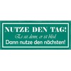 Schatzmix Saying "Use the Day" Metal Sign Wall Decoration 27