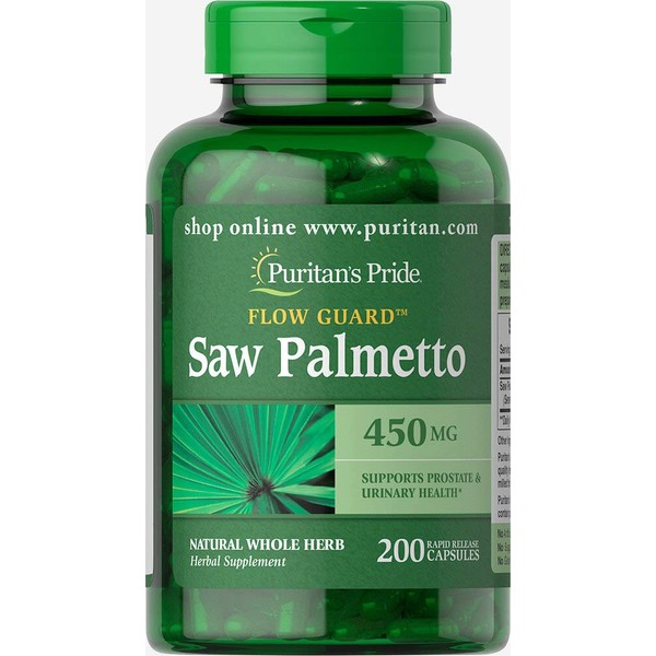 Puritan's Pride Saw Palmetto 450 Mg, Supports Prostate and Urinary Health, 200 Count