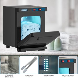 JXSDLIY Mini 5L Small Hot Towel Warmer for Spa Home Salon Esthetician 2-in-1 Personal Hot Towel Cabinet Spa Towel Warmer for Facials, Fast Heating Towel Heater Towel Steamer