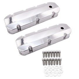 GSKMOTOR FABRICATED Polished Aluminum Valve Covers for Big Block Chevy BBC 396 427 454 502