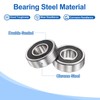 sourcing map 6pcs R6-2RS Deep Groove Ball Bearings 3/8" ID