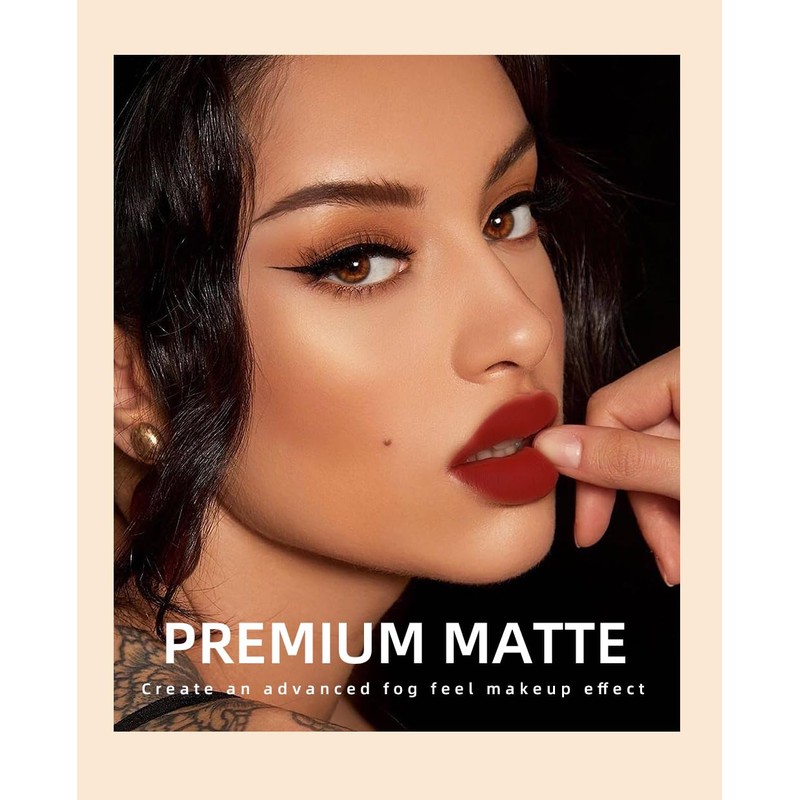 12 Colors Matte Liquid Lipstick Set Velvety Lip Gloss Lip