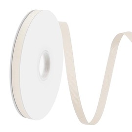 Lrybbon Double Face Cream Grosgrain Ribbon for Gift Wrapping 3/8 inch×50 Yards Ribbon Ideal for Sewing Hair Bow Flower Bouquet Crafts Weddings Floral Arrangements