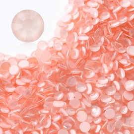 Meibite Mocha Lt.red Flatback Rhinestones, Glass Rhinestones for Nail Art and Craft, Glue Fix, Loose Crystal Gemstones(Mocha Lt.red, SS12, 1440pcs, 2.9-3.0mm)