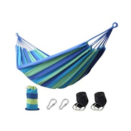 Comfortable Fabric Camping Hammock with Tree Straps for Hanging Durable Hammock Up to 550lbs&Heavy Duty Carabiners,2 Person, Perfect for Camping Outdoor/Indoor Patio Backyard
