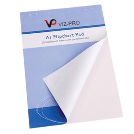 VIZ-PRO Standard Easel Pads, A1 Flipchart Paper Pad, 23 x 32 Inches, 25-Sheets/Pad, with 12-Count Markers