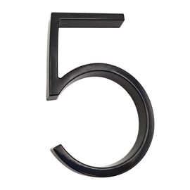House Numbers 5" House Numbers or Mailbox Numbers Floating Street Door Numbers Zinc Alloy Black (5)