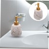 Ipetboom Ceramic Soap Dispenser with Pump Reusable Gray Marble Lotion