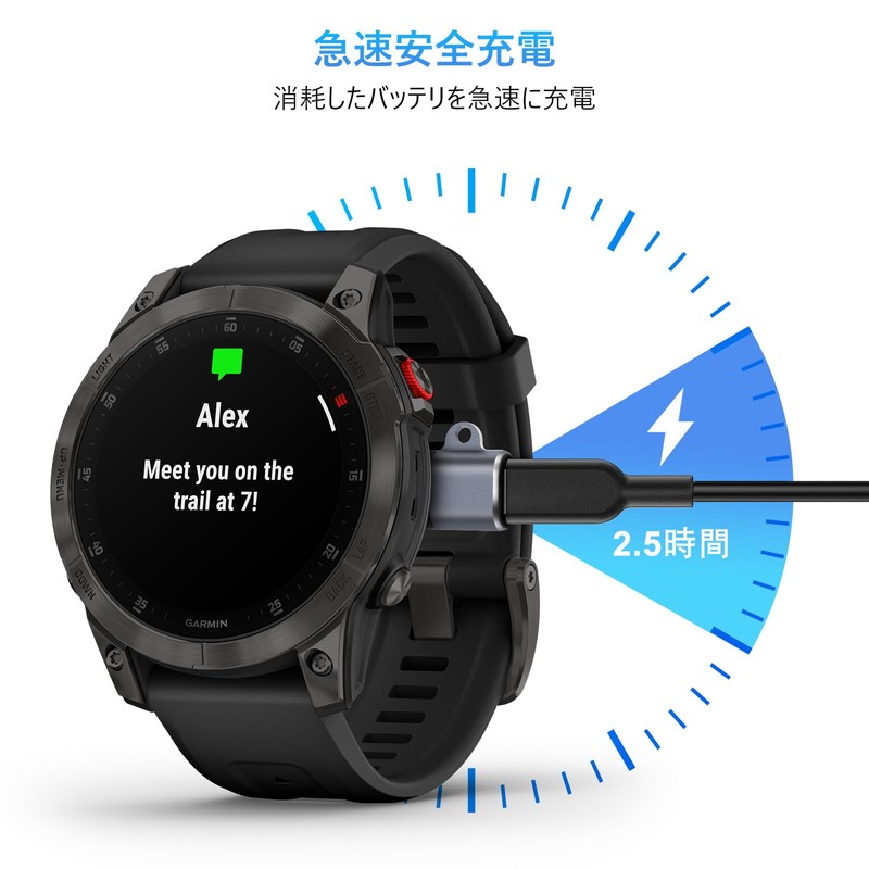 leizhan Garmin Watch Charger Adapter [2 Pieces] L-Shaped Type-C Compatible