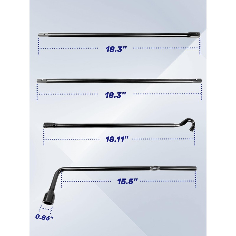 Xongjojo Spare Tire Tool Kit with Tire Jack Handle and