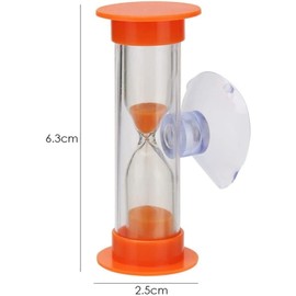 2 Minute Sand Timer, Blue Toothbrush Timer for 2mins / 3mins Sand Clock Timer Plastic Suction Cup Hourglass Sandglass Desktop Ornament Party Favors