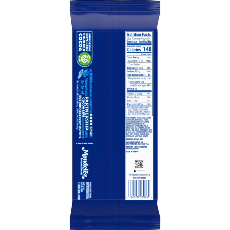 OREO Thins Chocolate Sandwich Cookies, Family Size, 11.78 oz