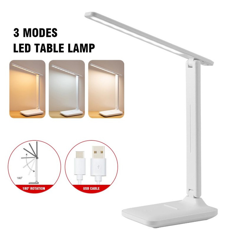 1xTouch LED Desk Lamp Bedside Study Reading Table Light USB