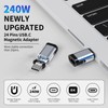 Tciogrxp USB-C Adapter, Magnetic USB C Extender, 240W Straight Magnetic
