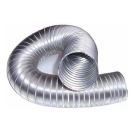 Ducto Flexible de Aluminio para HVAC, 7 Pulgadas x 2.44 Metros, Plateado