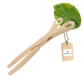 HOFMEISTER® Wooden Scissors, Wooden Tongs, 28 cm, Beech, Sauerkraut Tongs, Cucumber Tongs, Barbecue Scissors, Small Barbecue Tongs