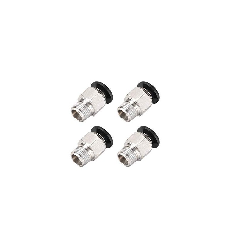 sourcing map Straight Pneumatic Push to Quick Connect Fittings 1/8NPT
