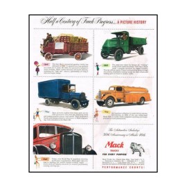 Mack Truck Vintage Magazine Ad Reproduction Brochure Print 8.5x11"