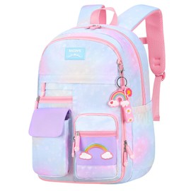 Youngsing Girls Backpack,Backpacks for Girls,Kids Backpack with Compartments Elementary School Bag For Girls School Backpack (Blue)