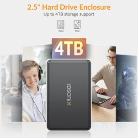 iDsonix 2.5 inch Hard Drive Enclosure,6Gbps Tool-free External USB C to SATA III HDD Caddy for SSD3.0 HDD, 2.5 inch SATA HDD Support UASP & 4TB(Max) Drives