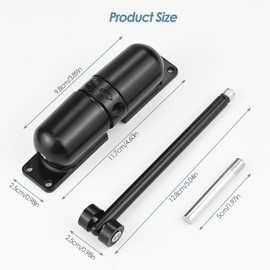 Safety Spring Door Closer, Adjustable Door Hinge for Indoor and Outdoor Use, Zinc Alloy Door Closer, Easy to Install, Automatic Door Closer, Pack of 1