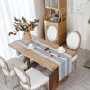NEWISHER Braided Striped Table Runner Rustic Embroidery Coffee Table Runners