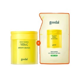 goodall Goodal Green Tangerine Vita C Blemish Care Pad Alpha 70 sheets + Refill 70 sheets + Additional 2 sheets / 구달 청귤 비타C 잡티케어 패드 알파 70매+리필70매+추가2매