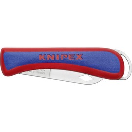 KNIPEX 16 20 50 SB Navaja Plegable para Electricista 120 mm (4.5") – Cuchillo Profesional para Pelar Cables, Hoja Precisa, Mango Ergonómico