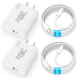 [2025 Upgraded] iPhone 16e Charger Fast Charging, 2-Pack 30W USB C Wall Charger Block with 6FT USB-C Charging Cable for iPhone 16/16 Pro Max/15/15 Pro Max/Plus, iPad, AirPods, Watch Series