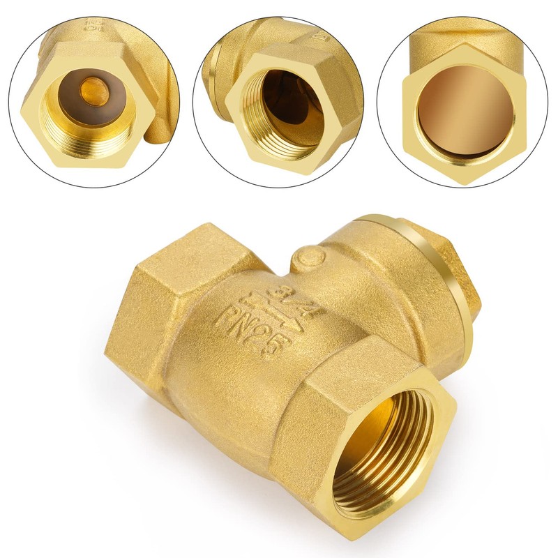 nutmanel Check Valve Female Thread Brass Check Valve 3/4 Inch