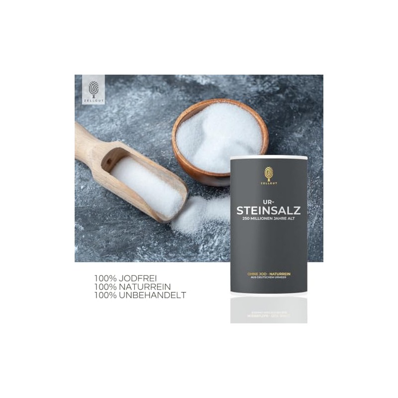 Natural Stone Salt • 100% German Original Stone Salt (Natural,