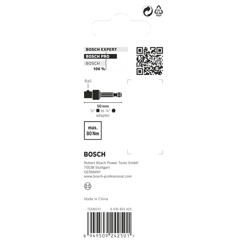Bosch 1 x Pro Socket Adapter with Ball Connection (144